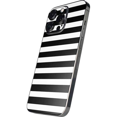 White and Black Stripes iPhone 13 Pro Max Skin
