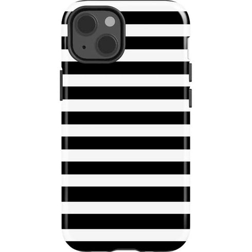 White and Black Stripes iPhone 15 Impact Case