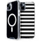 White and Black Stripes iPhone 15 Plus MagSafe Case