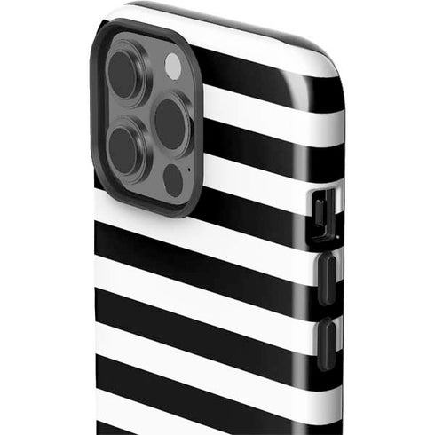 White and Black Stripes iPhone 15 Pro Max Impact Case