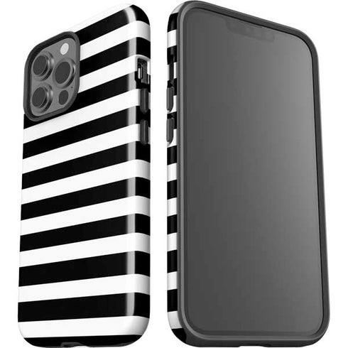 White and Black Stripes iPhone 14 Pro Max Impact Case