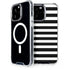 White and Black Stripes iPhone 15 Pro Max MagSafe Case
