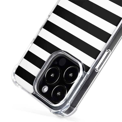 White and Black Stripes iPhone 14 Pro Max MagSafe Case
