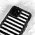 White and Black Stripes iPhone 15 Plus Waterproof Case