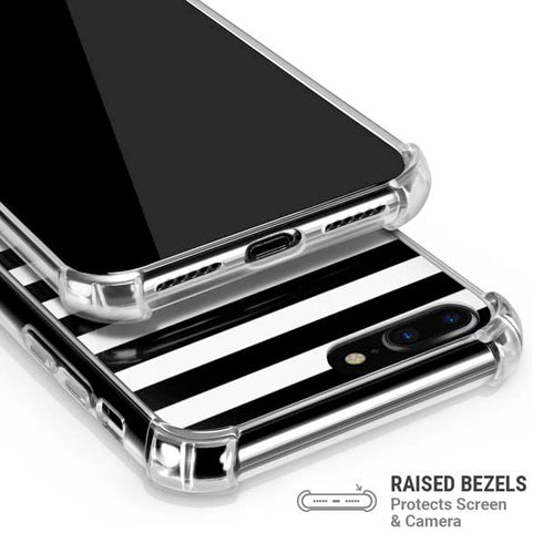 White and Black Stripes iPhone 7/8 Plus Clear Case