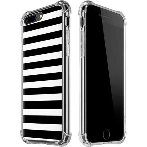 White and Black Stripes iPhone 7/8 Plus Clear Case