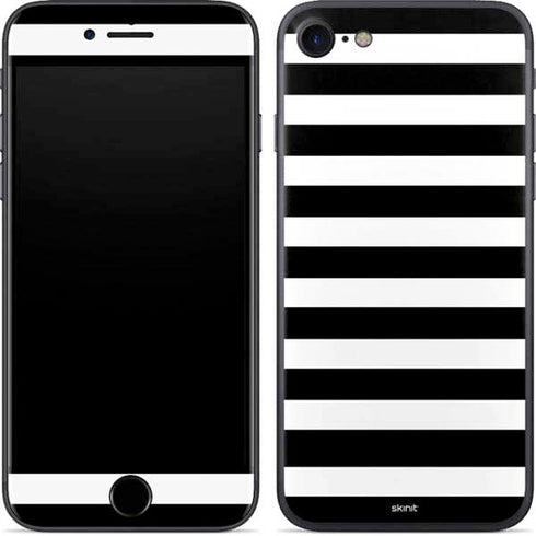 White and Black Stripes iPhone 8 Skin