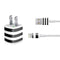 White and Black Stripes iPhone Charger (5W USB) Skin