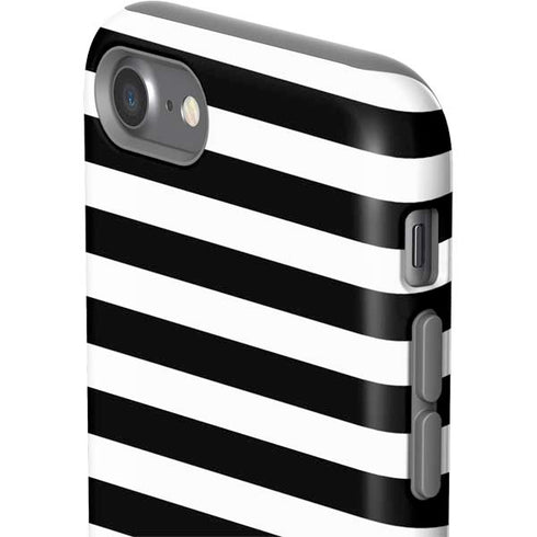 White and Black Stripes iPhone SE (2nd & 3rd Gen) Pro Case