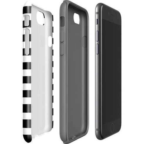 White and Black Stripes iPhone SE (2nd & 3rd Gen) Pro Case