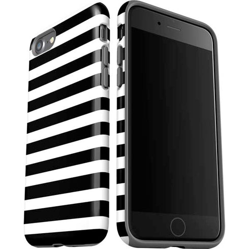 White and Black Stripes iPhone SE (2nd & 3rd Gen) Pro Case