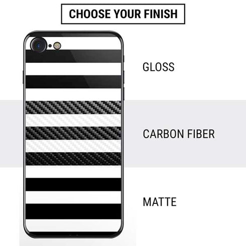 White and Black Stripes iPhone SE (2nd & 3rd Gen) Skin