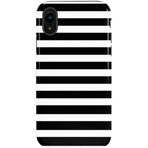 White and Black Stripes iPhone XR Pro Case
