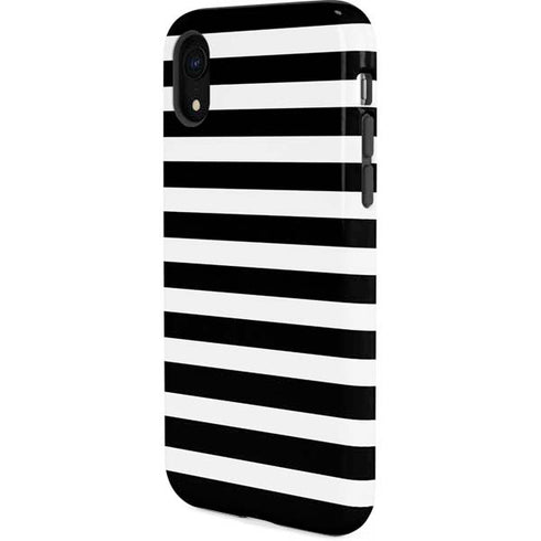 White and Black Stripes iPhone XR Pro Case