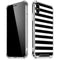 White and Black Stripes iPhone XS Max Clear Case