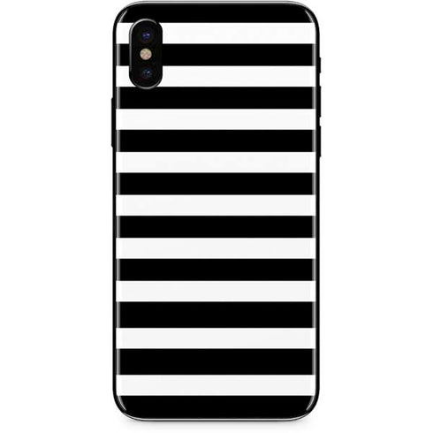 White and Black Stripes iPhone XS Skin