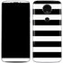 White and Black Stripes Moto E5 Plus Skin