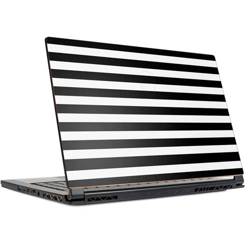 White and Black Stripes MSI GS65 Stealth Laptop Skin