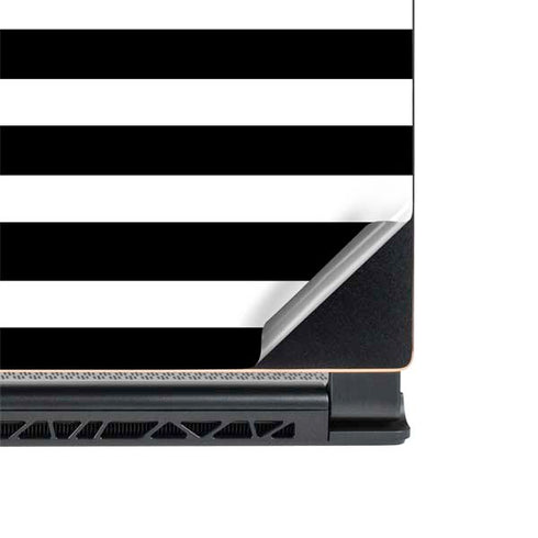 White and Black Stripes MSI GS65 Stealth Laptop Skin