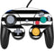 White and Black Stripes Nintendo GameCube Controller Skin