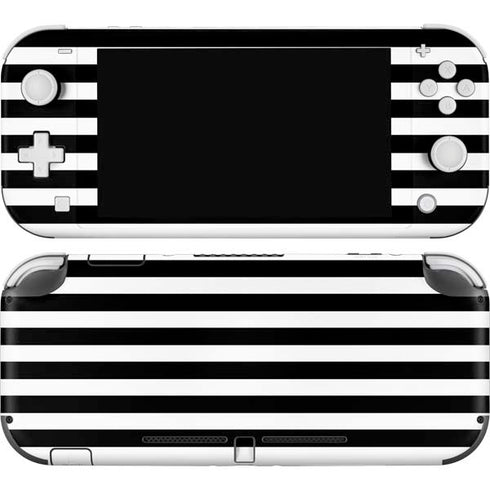 White and Black Stripes Nintendo Switch Lite Skin