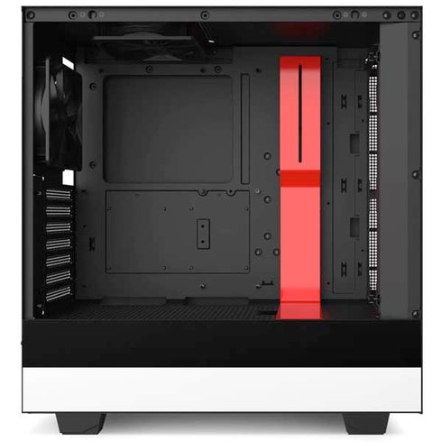 White and Black Stripes NZXT H510 Compact ATX Mid-Tower Case Skin