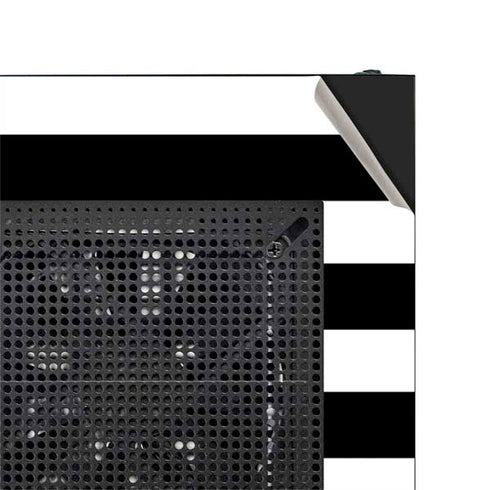 White and Black Stripes NZXT H510 Compact ATX Mid-Tower Case Skin