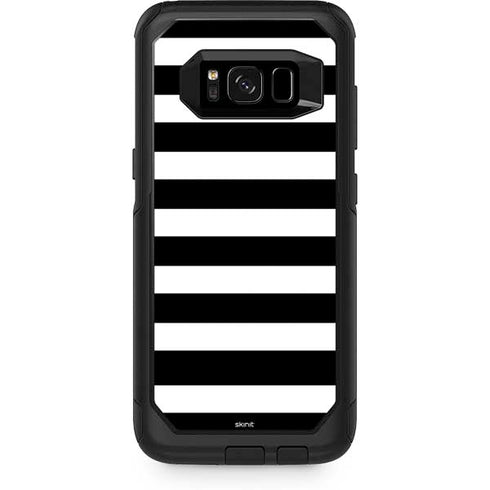 White and Black Stripes Otterbox Commuter Galaxy Skin