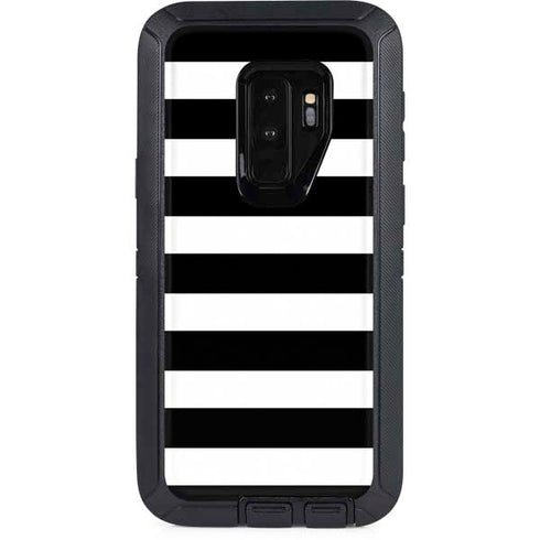 White and Black Stripes Otterbox Defender Galaxy Skin