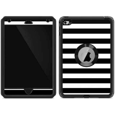 White and Black Stripes Otterbox Defender iPad Skin