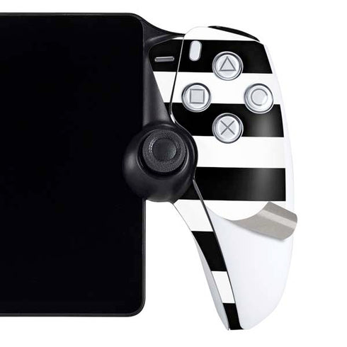 White and Black Stripes PlayStation Portal Remote Player Skin