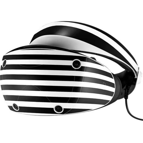 White and Black Stripes PlayStation VR2 Skin