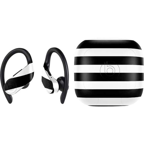 White and Black Stripes PowerBeats Pro Skin