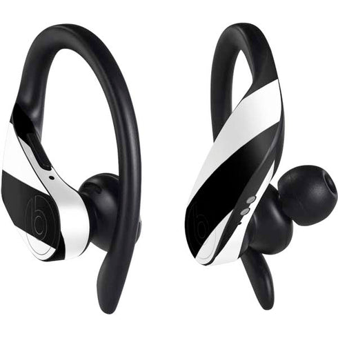 White and Black Stripes PowerBeats Pro Skin
