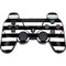 White and Black Stripes PS3 Dual Shock wireless controller Skin