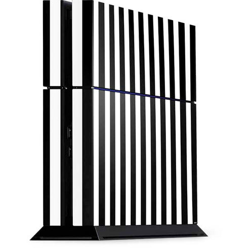 White and Black Stripes PS4 Console Skin