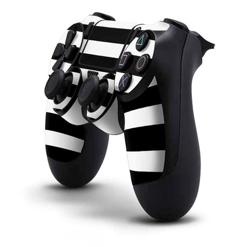 White and Black Stripes PS4 Controller Skin