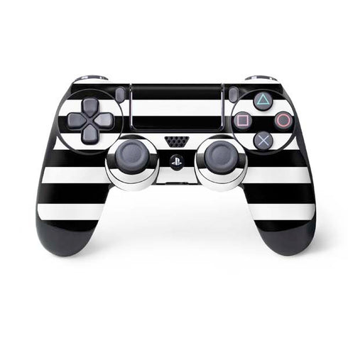 White and Black Stripes PS4 Controller Skin