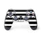 White and Black Stripes PS4 Controller Skin