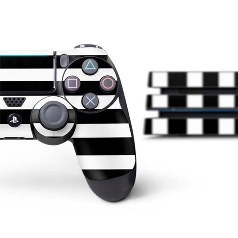 White and Black Stripes PS4 Pro Bundle Skin