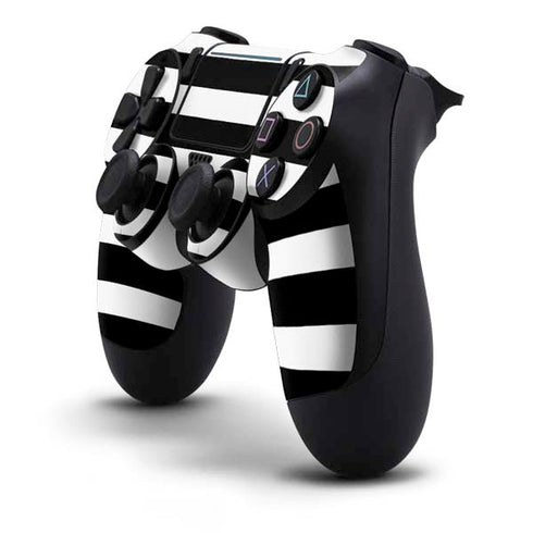 White and Black Stripes PS4 Pro/Slim Controller Skin
