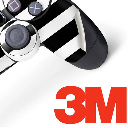 White and Black Stripes PS4 Pro/Slim Controller Skin
