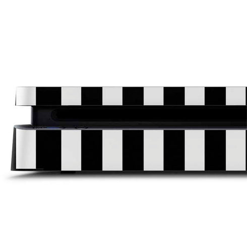 White and Black Stripes PS4 Slim Skin