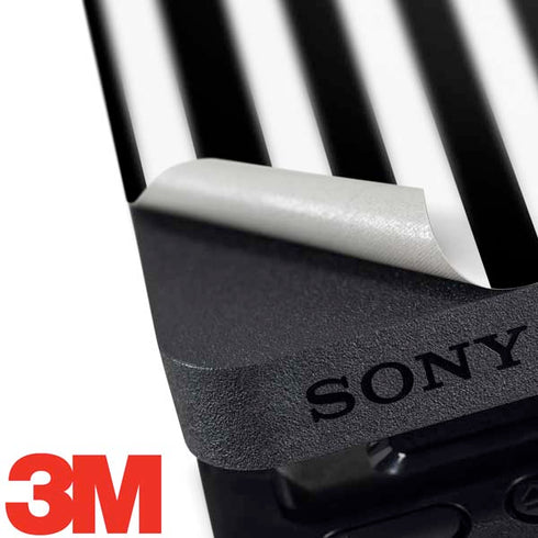 White and Black Stripes PS4 Slim Skin