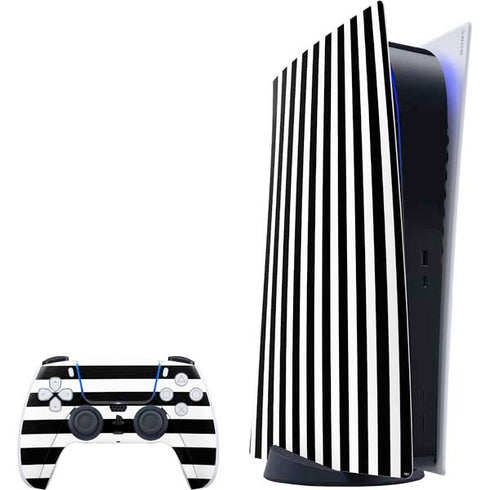 White and Black Stripes PS5 Digital Edition Bundle Skin