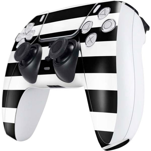White and Black Stripes PS5 Controller Skin