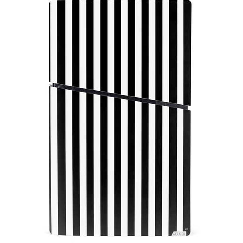 White and Black Stripes PS5 Slim Digital Edition Console Skin