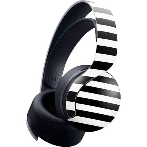 White and Black Stripes PULSE 3D Wireless Headset for PS5 Skin
