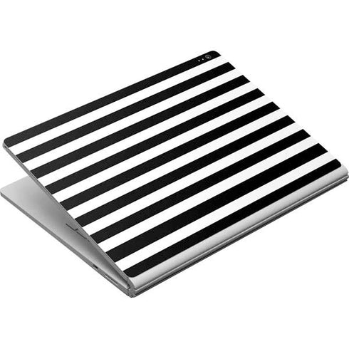 White and Black Stripes Surface Book Skin