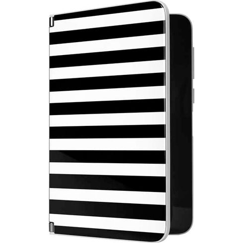 White and Black Stripes Surface Duo Skin